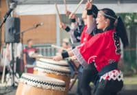 Photo of Roku Shichi Taiko at the 2016 Powell Street Festival taken by Kristin Fuchihara